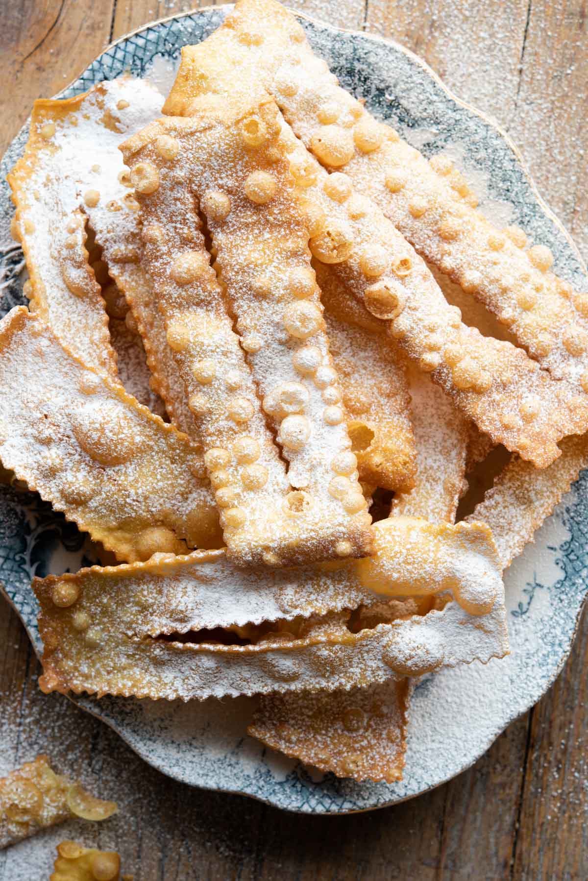 Cenci di Carnevale (Chiacchiere, Crostoli, Bugie) Italian Fried Pastries -  Inside The Rustic Kitchen