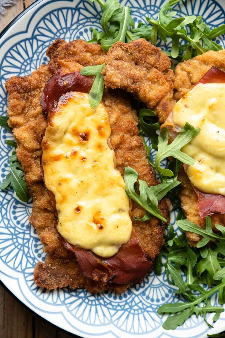 Breaded Veal Cutlets with Parmesan Cream Inside The Rustic Kitchen