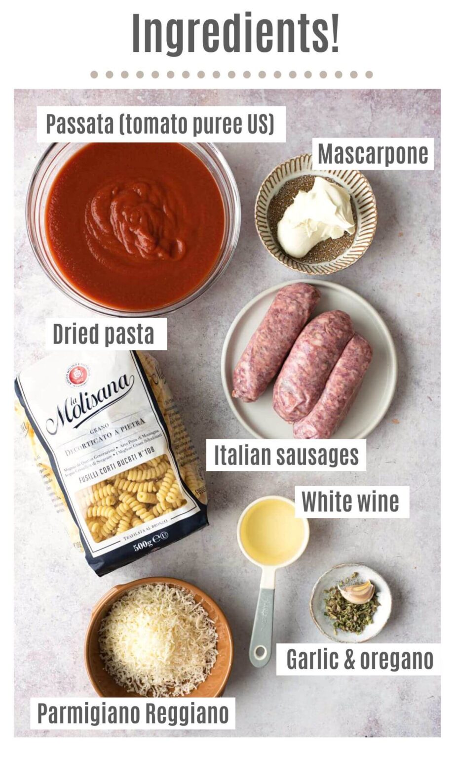Creamy Tomato Pasta with Italian Sausage - Inside The Rustic Kitchen