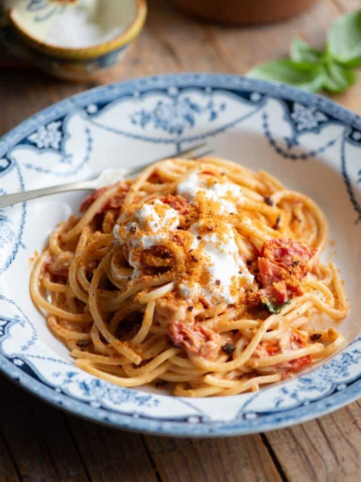 Paccheri alla Vittorio (Tomato Butter Sauce) - Inside The Rustic Kitchen