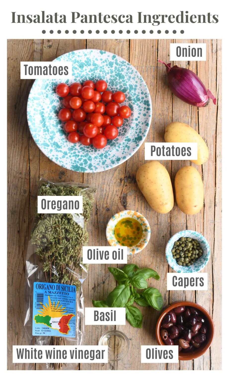 Insalata Pantesca (Sicilian Potato Salad) - Inside The Rustic Kitchen