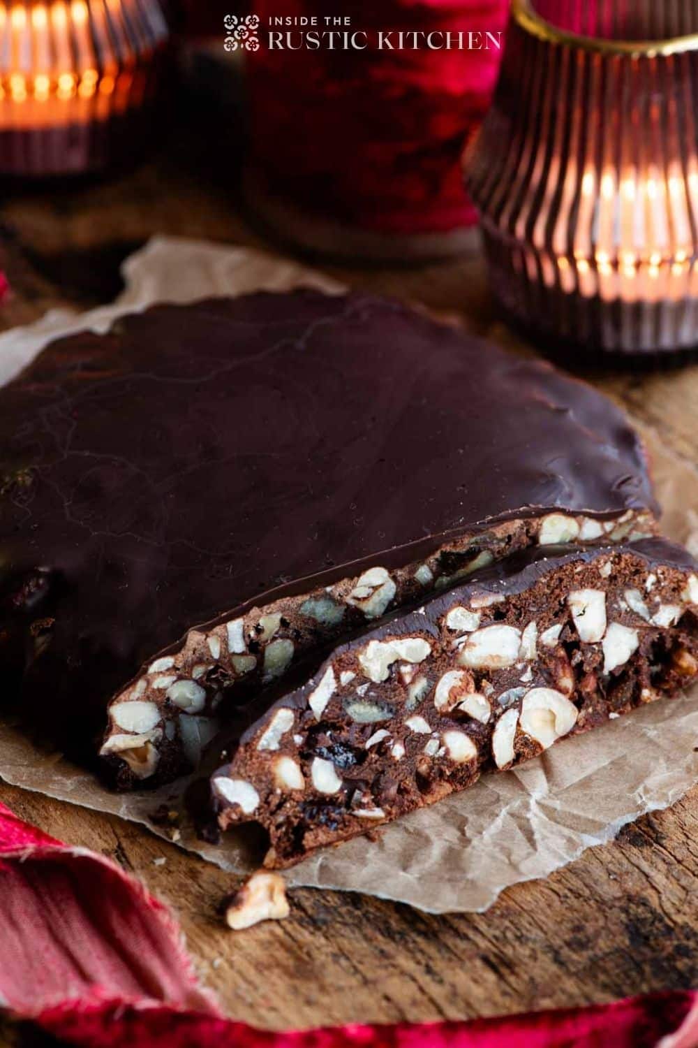 Panpepato (Christmas Spiced Cake) - Inside The Rustic Kitchen