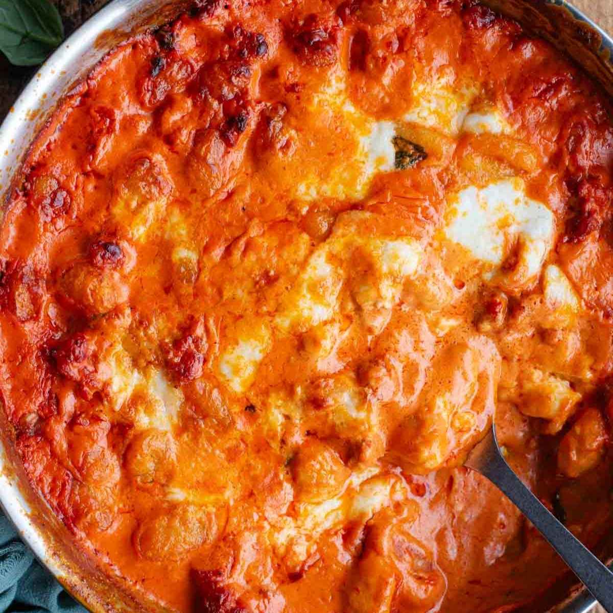 Spicy Sausage Baked Gnocchi