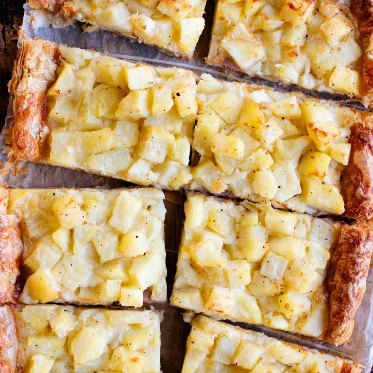 Potato Tart with Fontina and Ham
