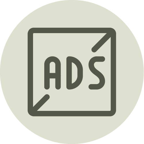 No ads icon