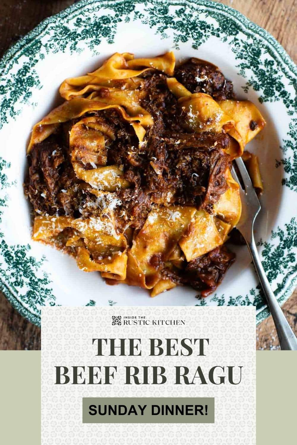 Beef Short Rib Ragu with Porcini Mushrooms - Inside The Rustic Kitchen