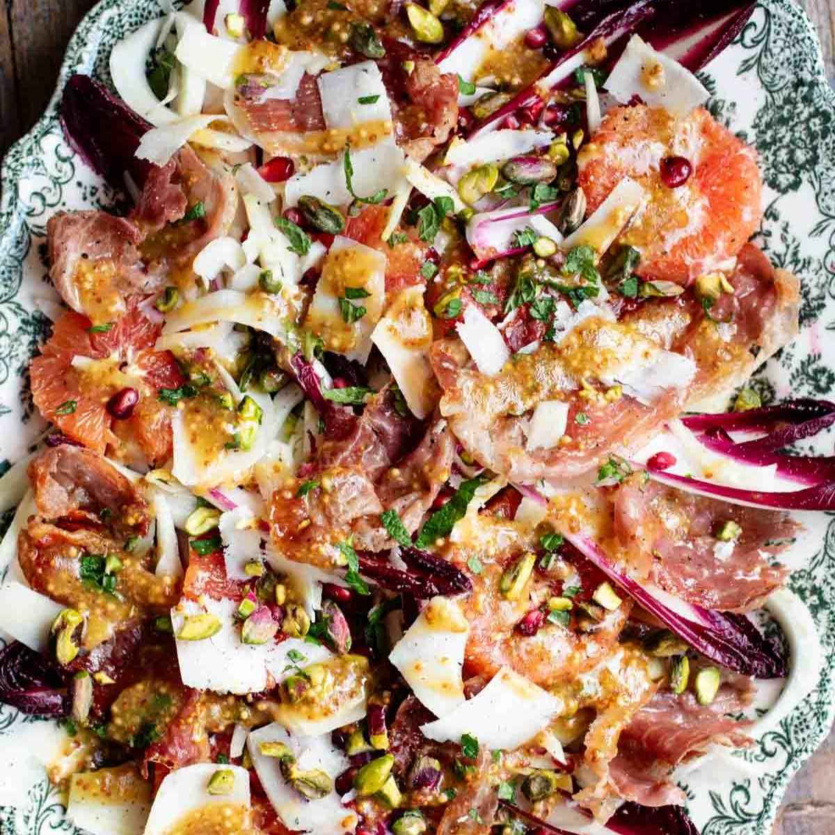 A Festive Salad with Blood Orange, Fennel and Crispy Prosciutto