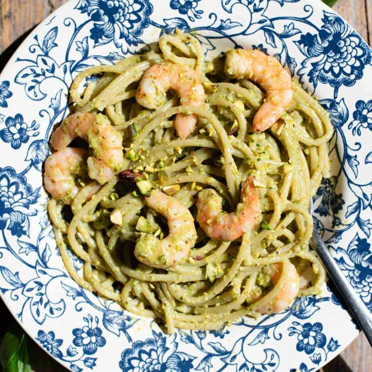 Sicilian Shrimp and Pistachio Pasta